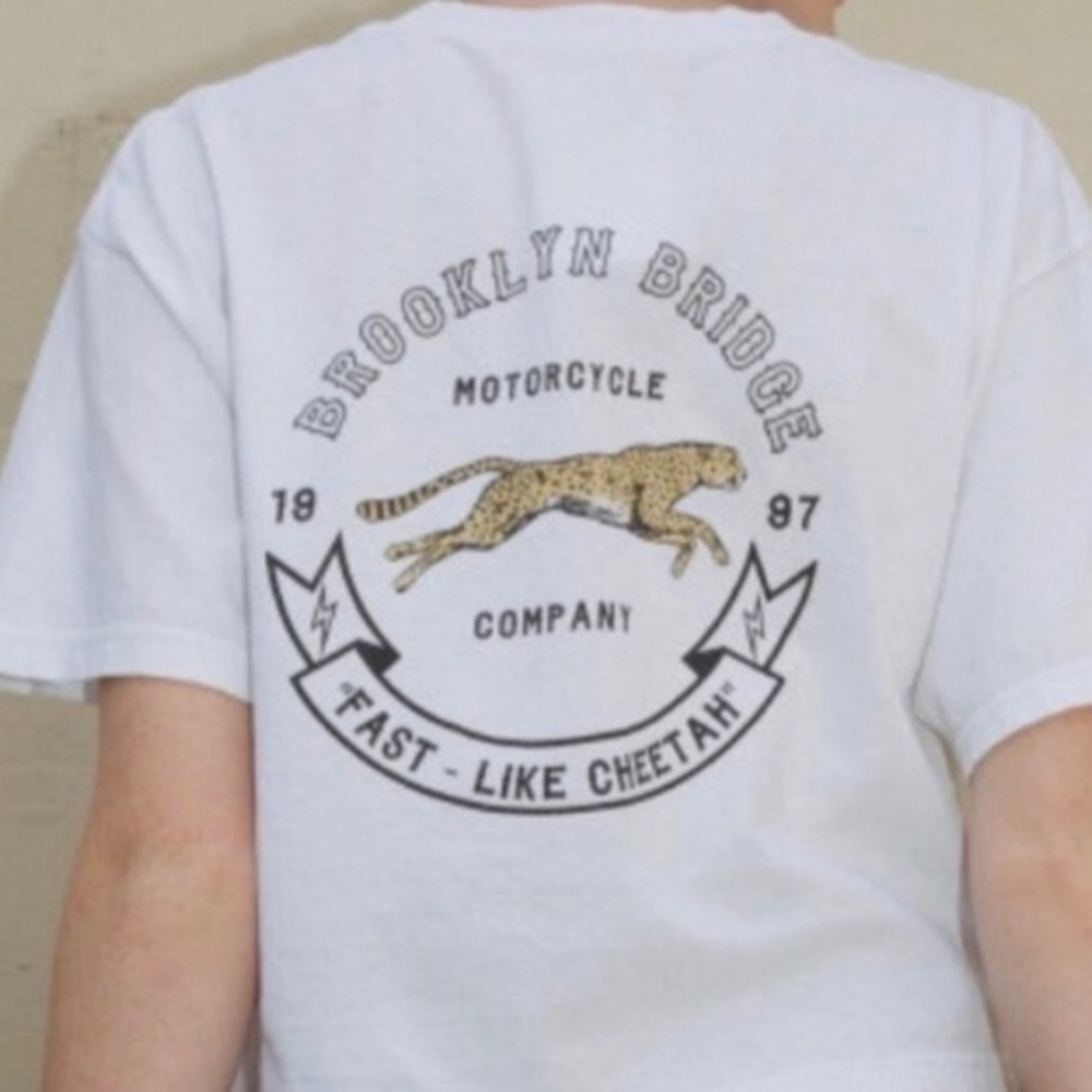 Brandy Melville motorcycle company T-shirt